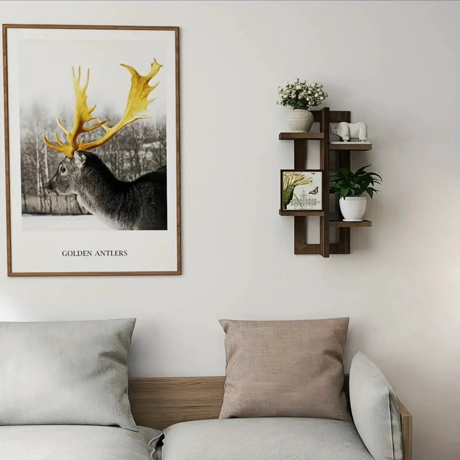 Shelves - Floating Wood Brown by House Of Avana