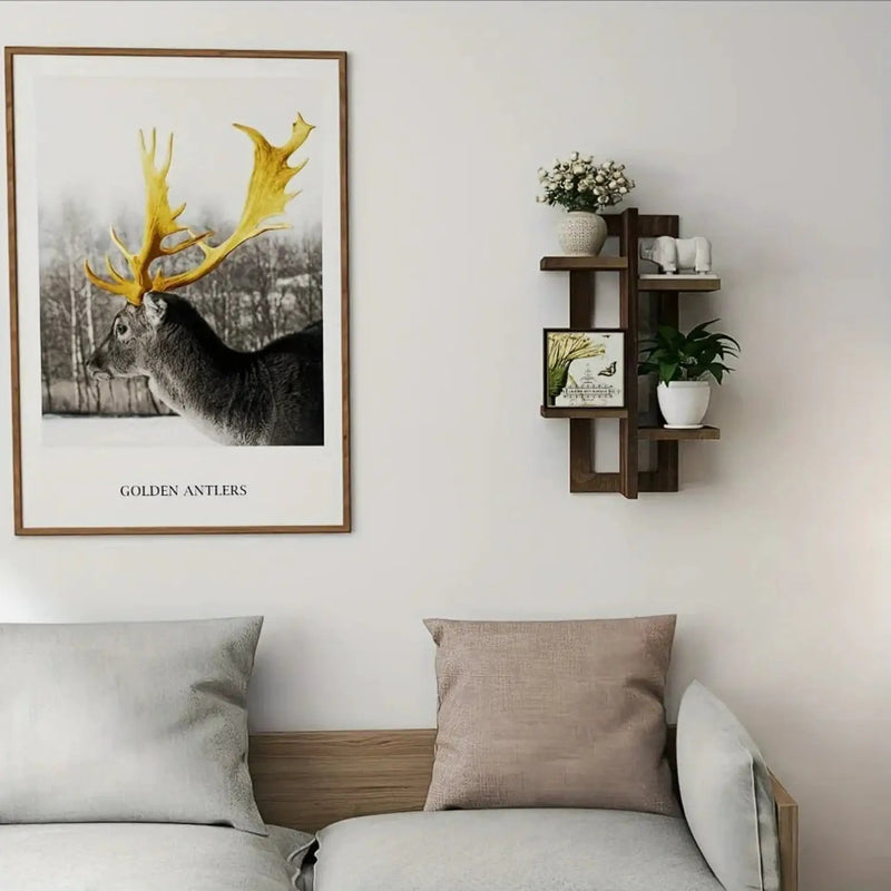 Shelves - Floating Wood Brown by House Of Avana
