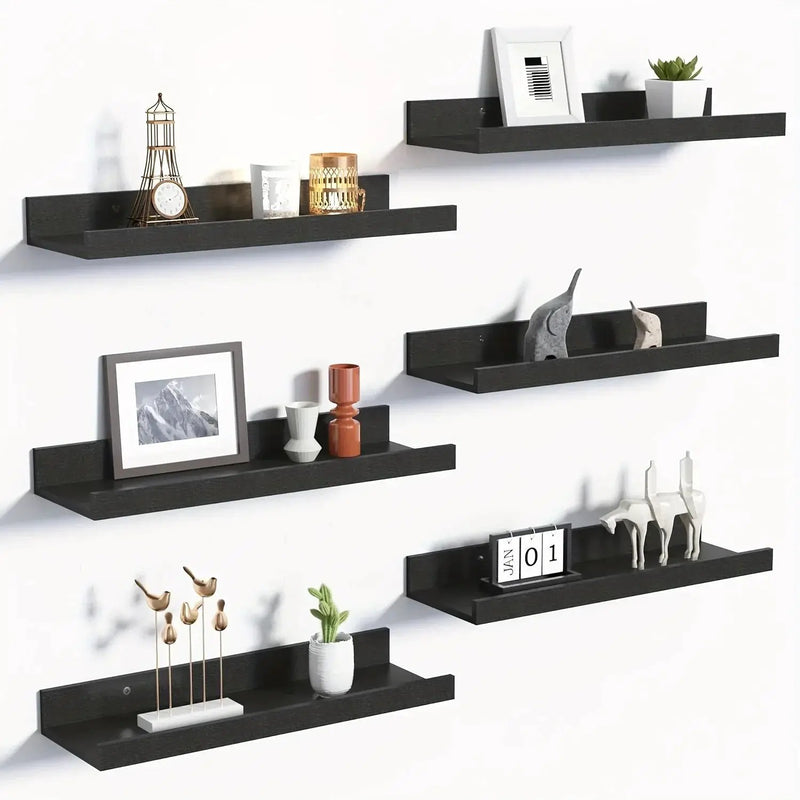 Shelves - Heavy-Duty Black 6pcs by House Of Avana