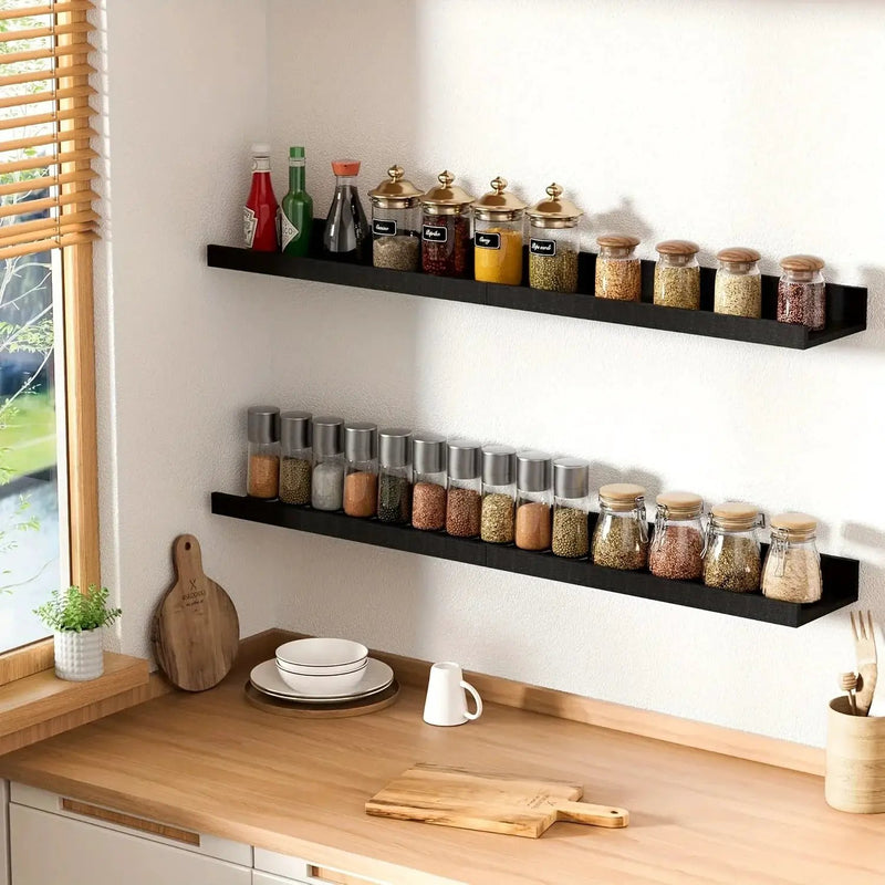 Shelves - Heavy-Duty Black 6pcs by House Of Avana