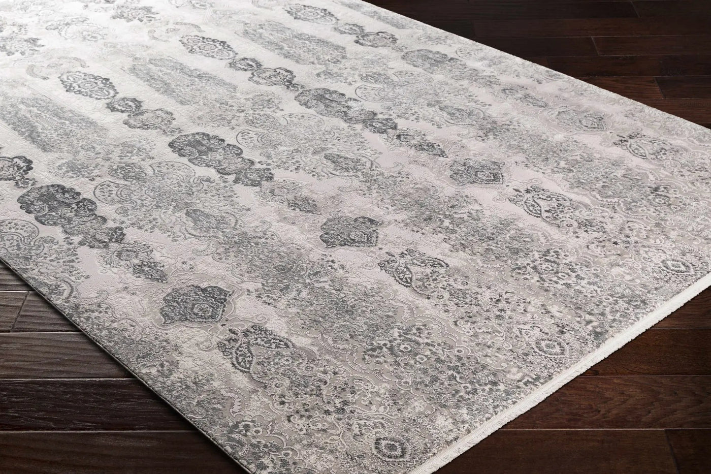 Shipdham Luxury Fringed Faux Silk Area Rug - Clearance by Boutique Rugs