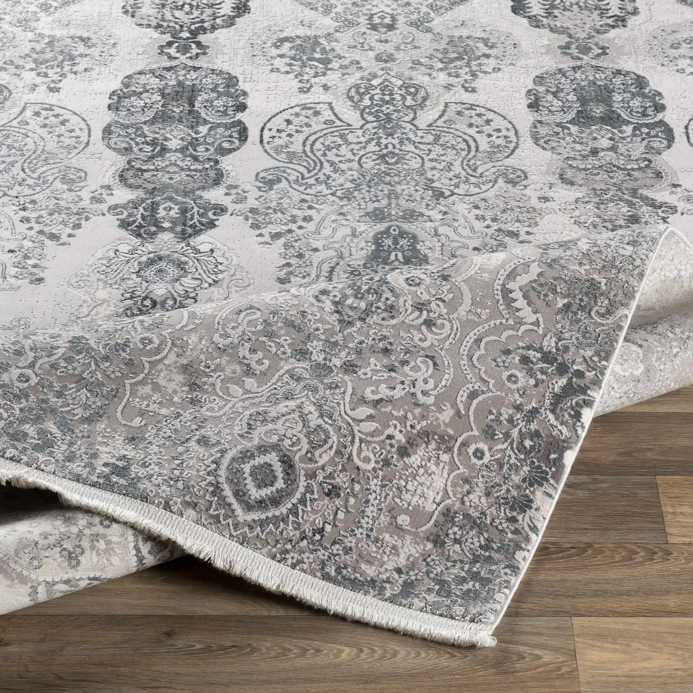 Shipdham Luxury Fringed Faux Silk Area Rug - Clearance by Boutique Rugs