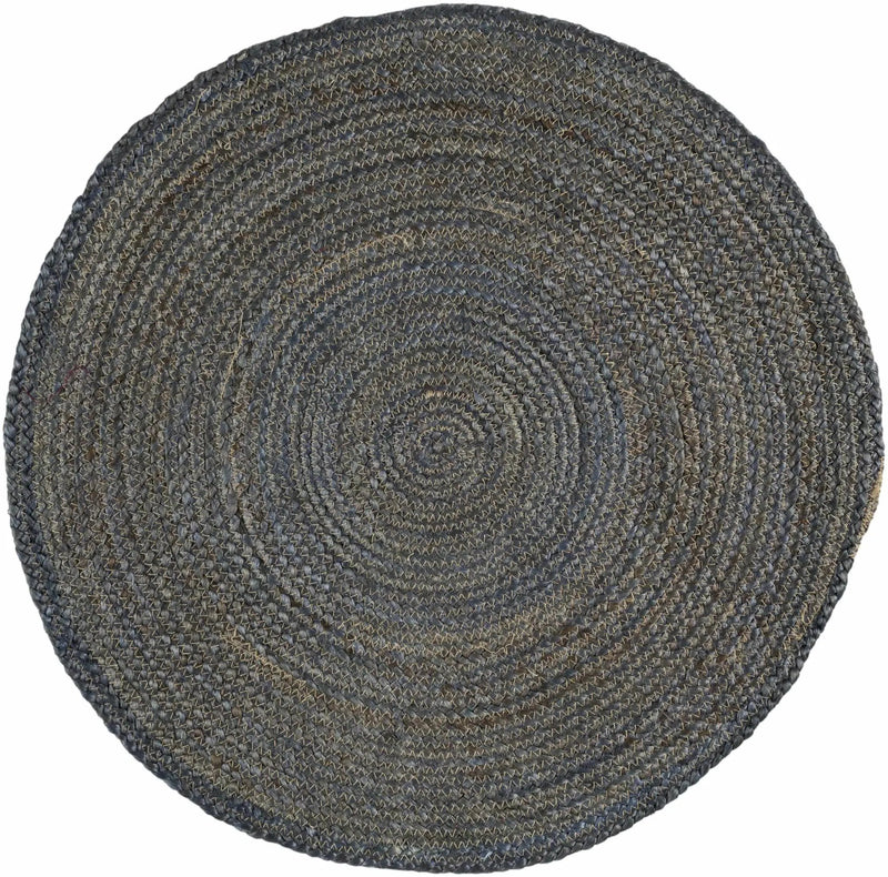 Shipshewana Dark Blue Jute Rug - Clearance by Boutique Rugs