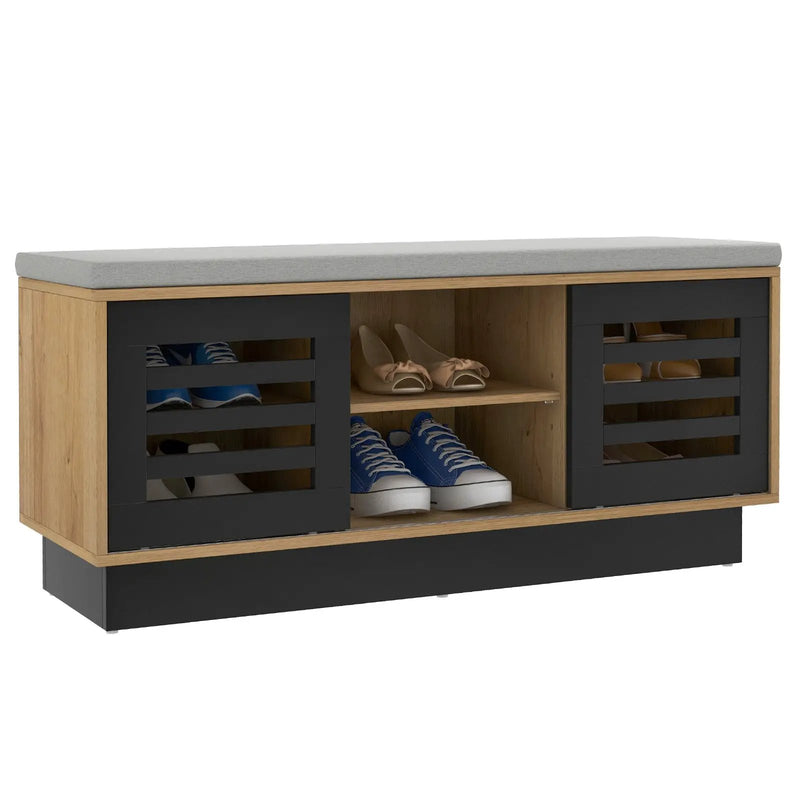 Shoe Bench with 6 Storage Compartments and 3 Adjustable Shelves by DirectDeals