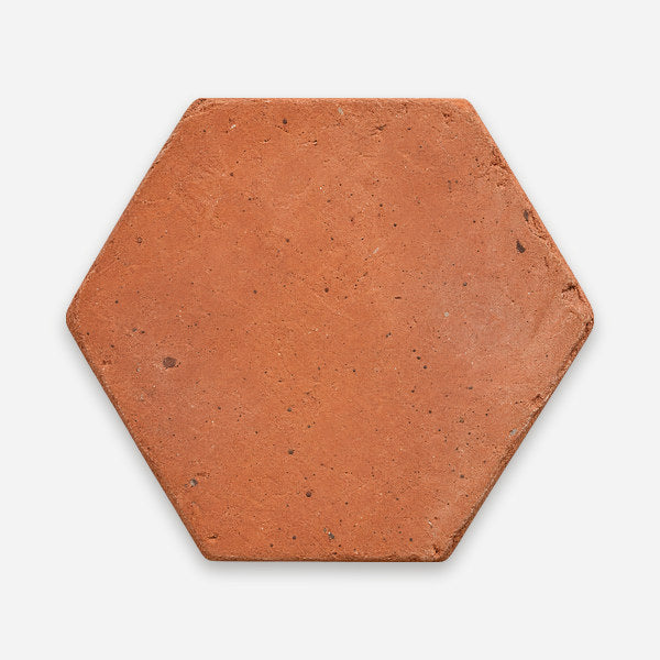 Brown terracotta hexagon tile