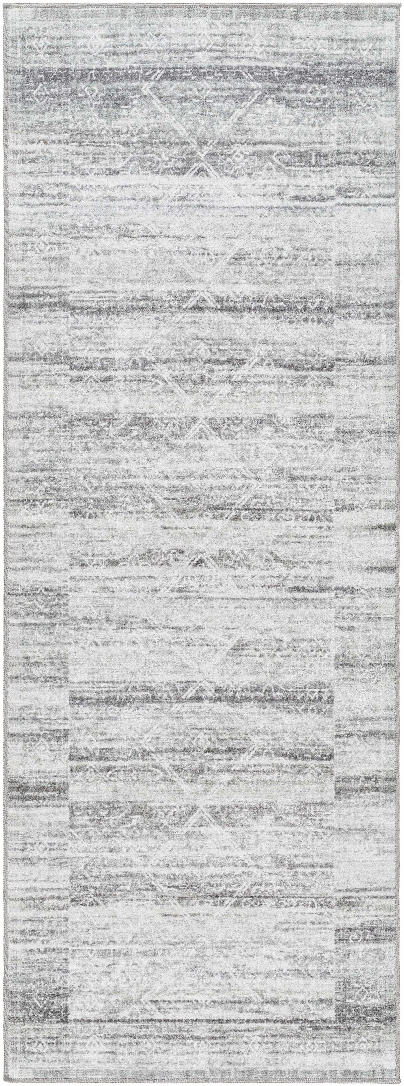 Blake Light Gray Washable Area Rug - Clearance by Boutique Rugs