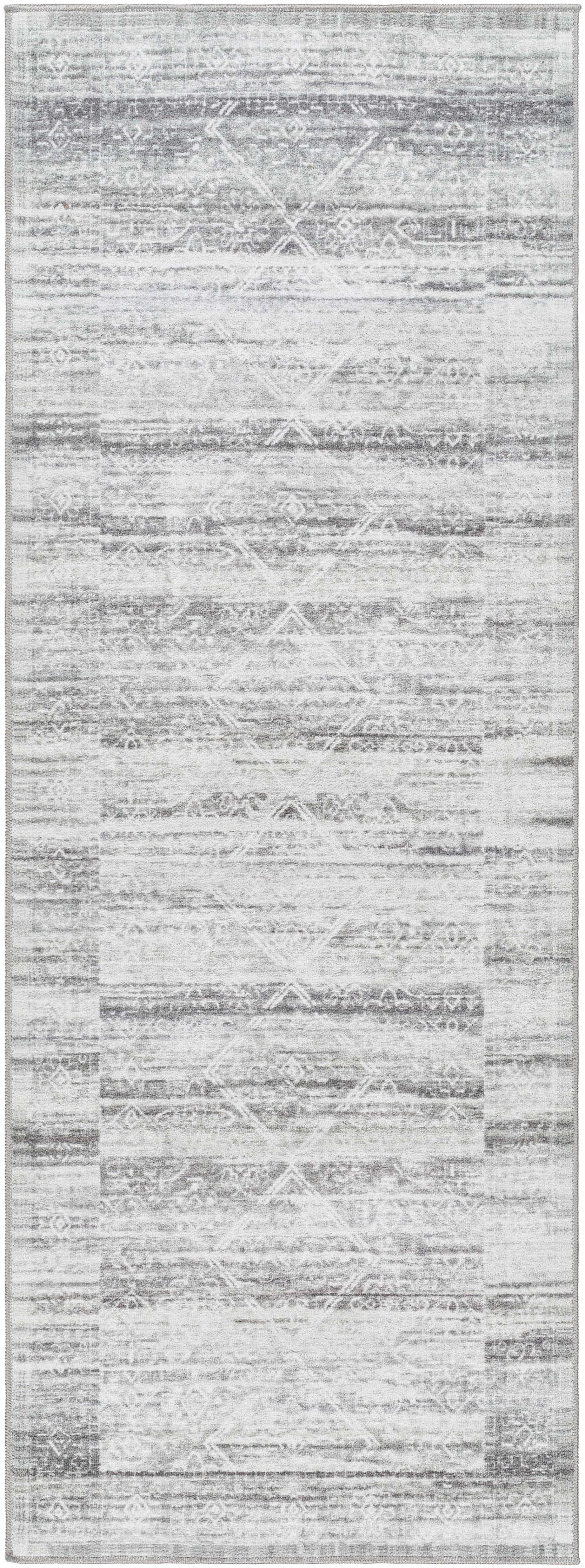 Blake Light Gray Washable Area Rug - Clearance by Boutique Rugs