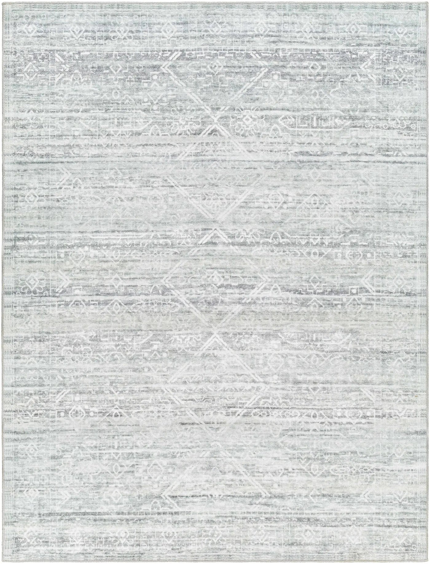 Blake Light Gray Washable Area Rug - Clearance by Boutique Rugs