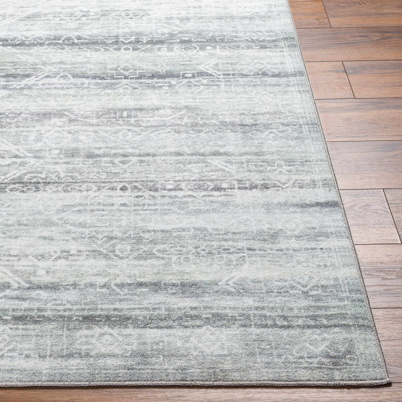 Blake Light Gray Washable Area Rug - Clearance by Boutique Rugs