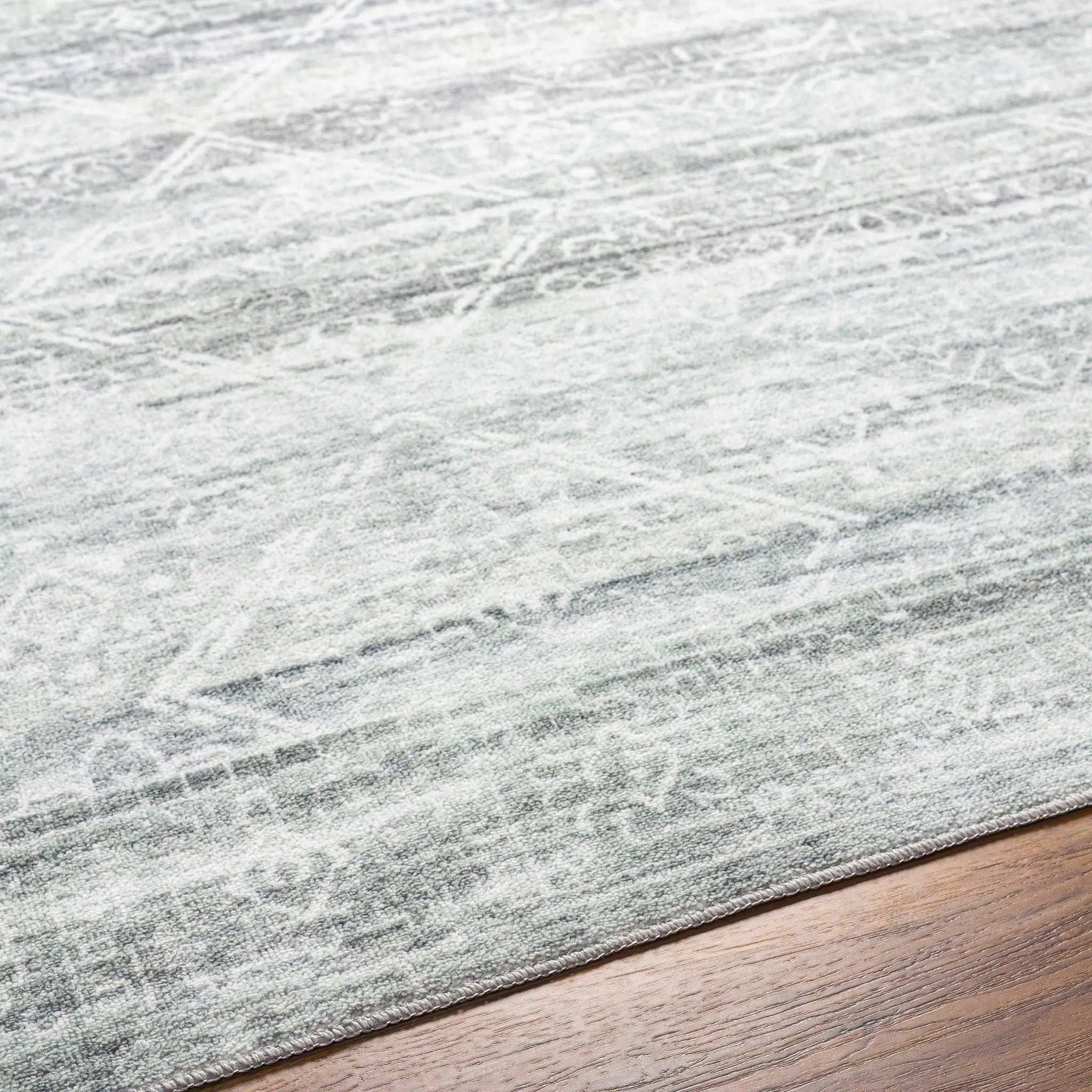 Blake Light Gray Washable Area Rug - Clearance by Boutique Rugs