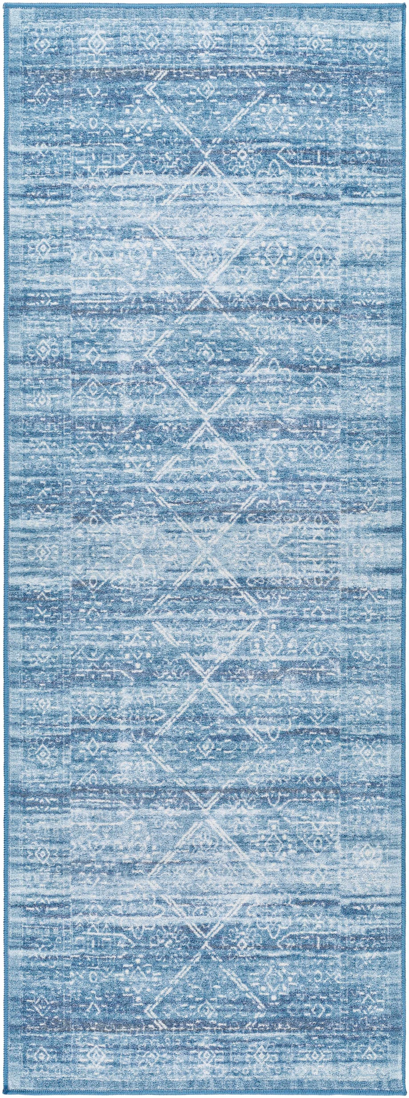 Blake Arctic Sky Washable Area Rug - Clearance by Boutique Rugs