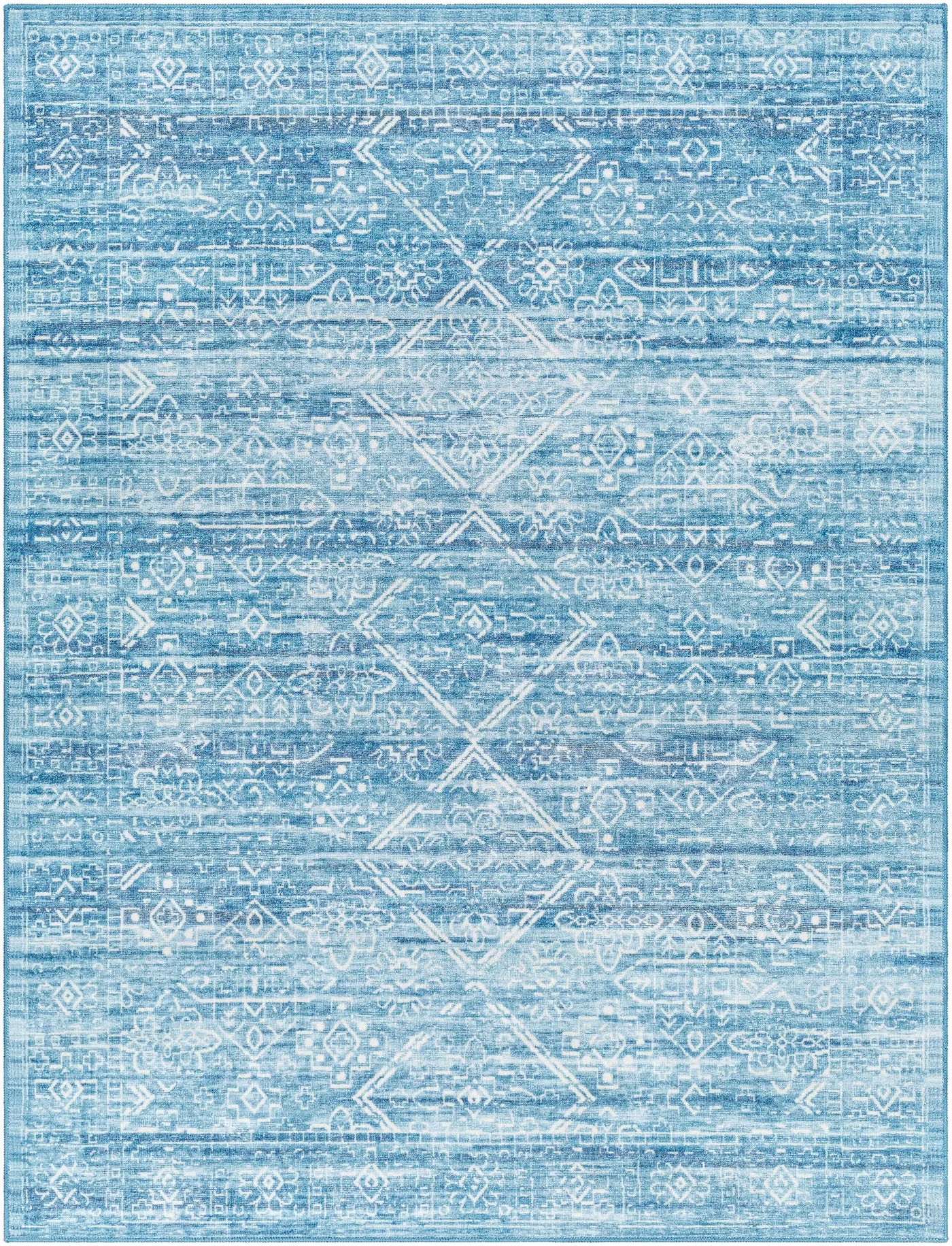 Blake Arctic Sky Washable Area Rug - Clearance by Boutique Rugs