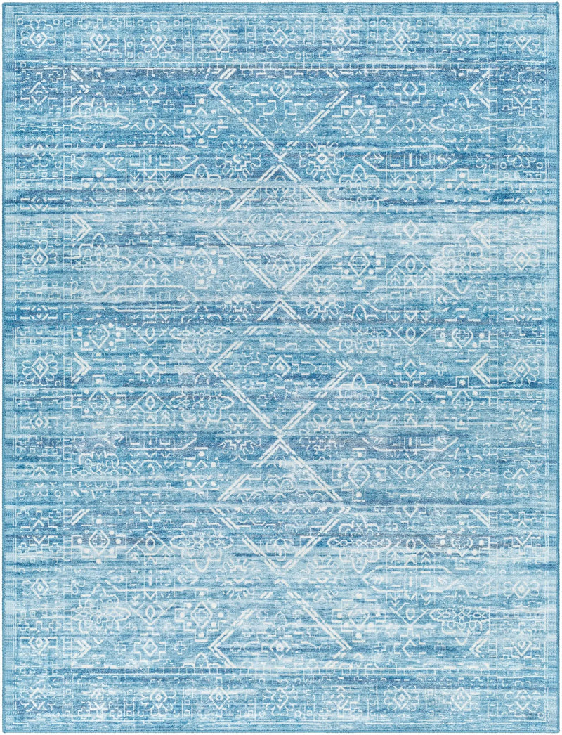 Blake Arctic Sky Washable Area Rug - Clearance by Boutique Rugs