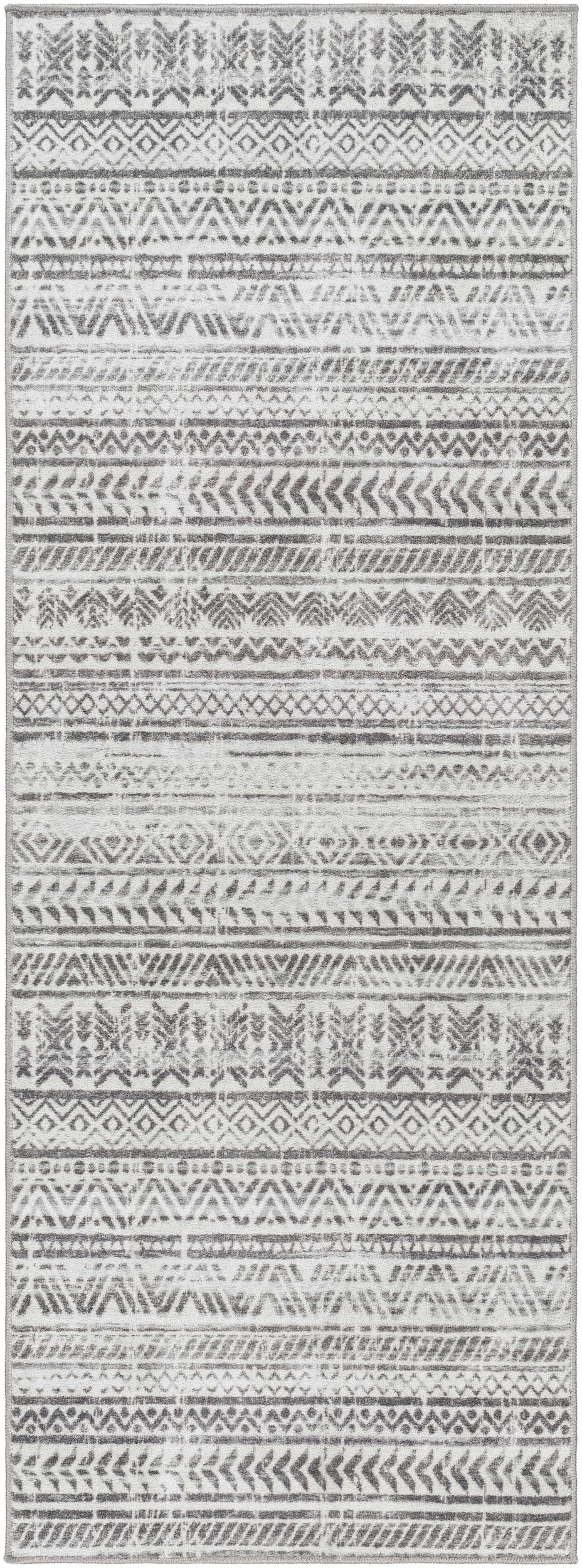 Ianna Light Gray Washable Area Rug - Clearance by Boutique Rugs