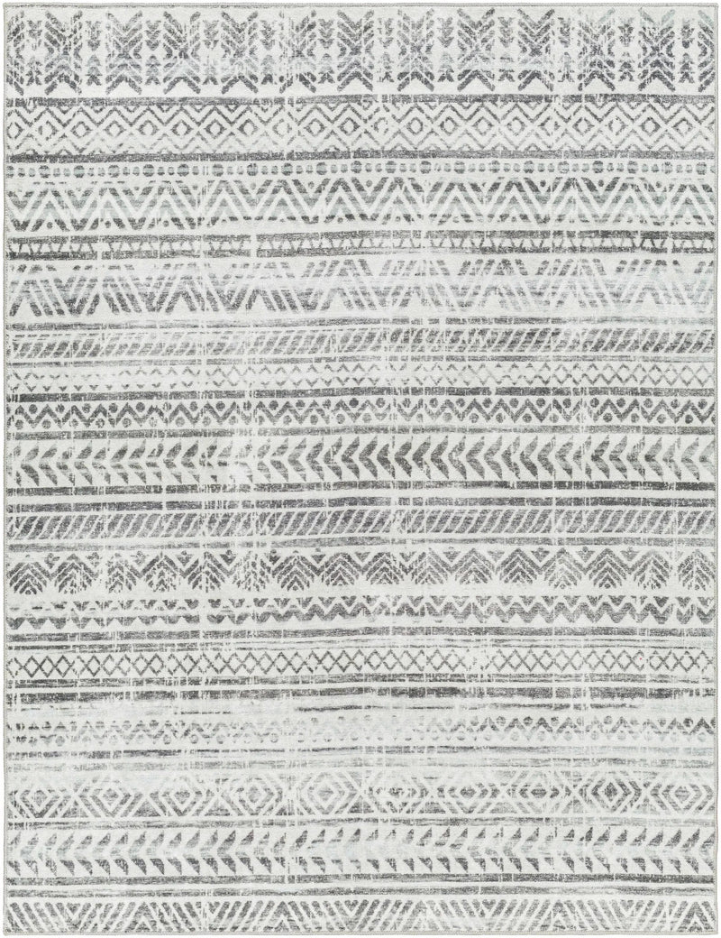 Ianna Light Gray Washable Area Rug - Clearance by Boutique Rugs