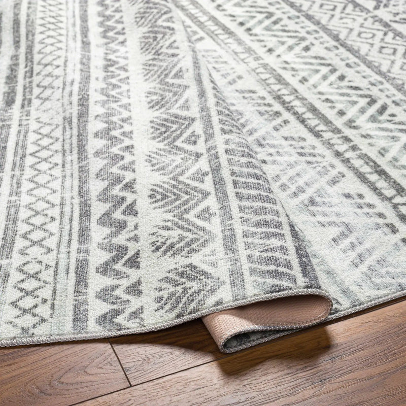 Ianna Light Gray Washable Area Rug - Clearance by Boutique Rugs