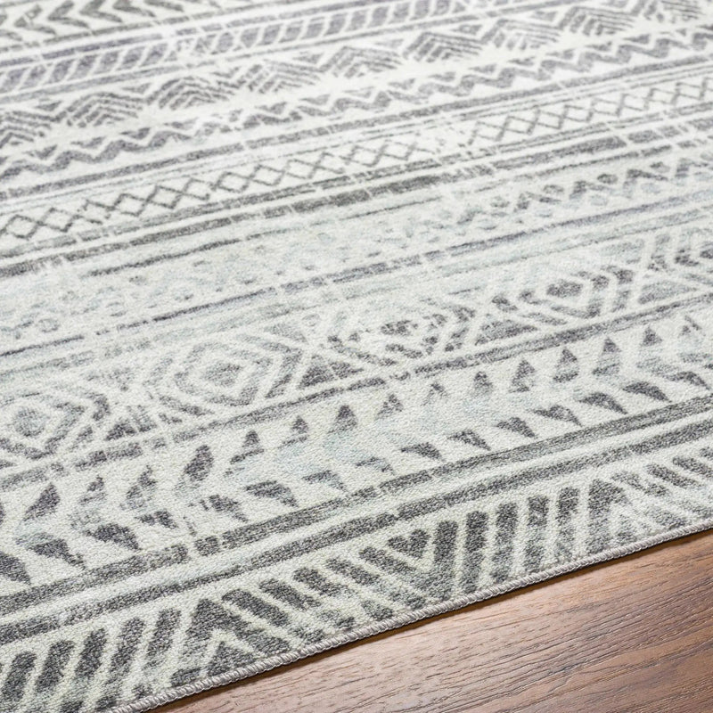 Ianna Light Gray Washable Area Rug - Clearance by Boutique Rugs