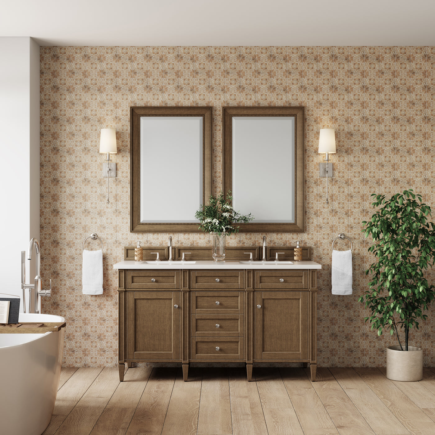 James Martin Brittany 60" Double Bathroom Vanity, Saddle Brown, view 21