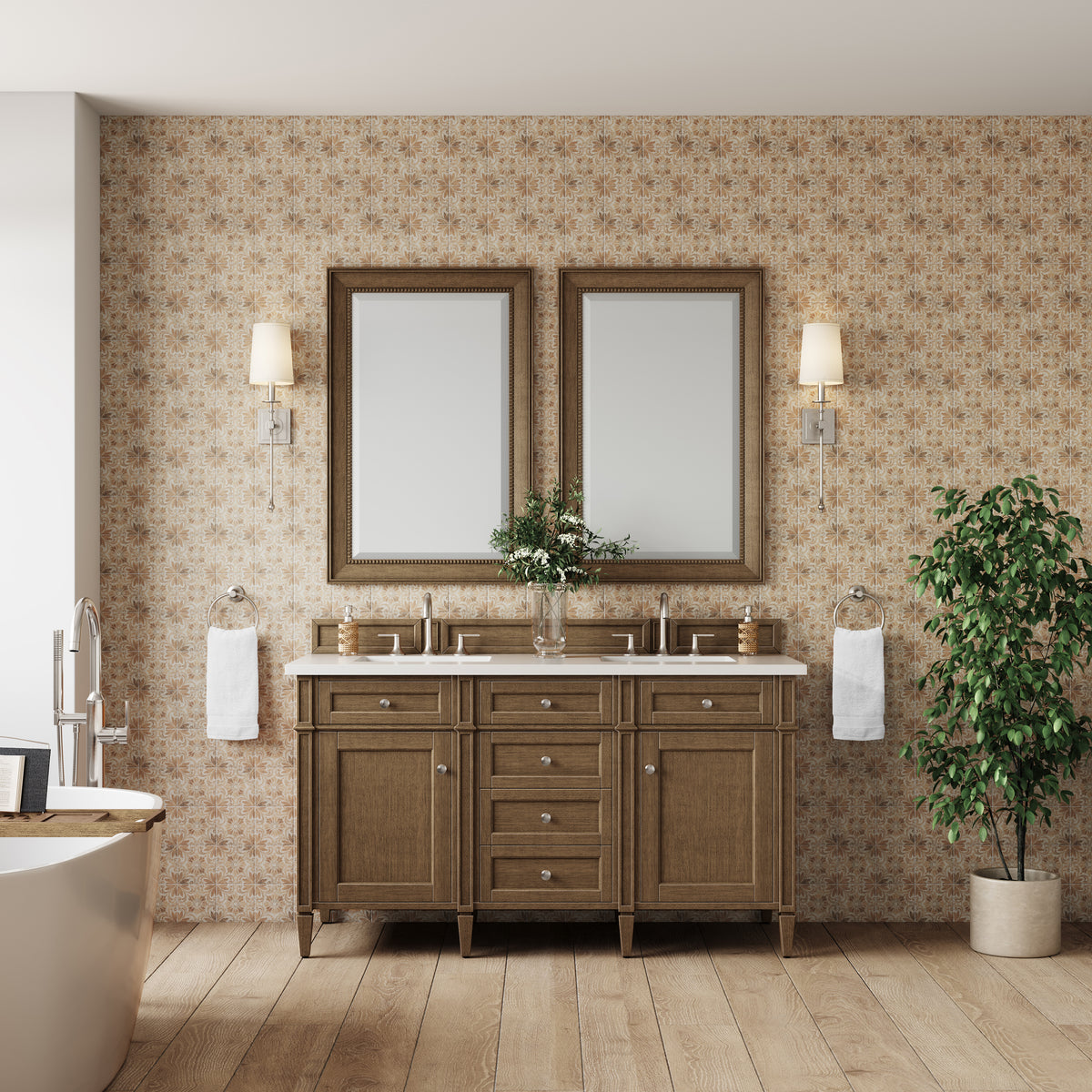 James Martin Brittany 60" Double Bathroom Vanity, Saddle Brown, view 21