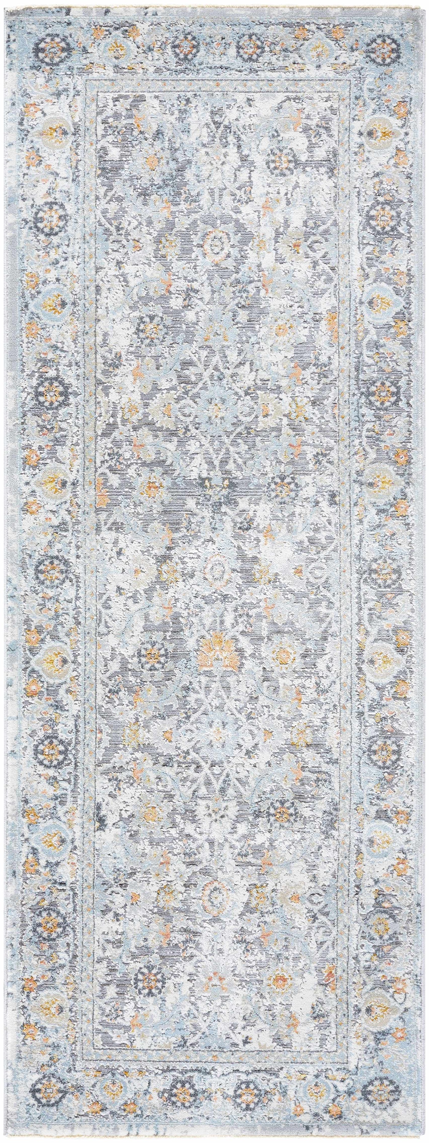 Finn Silver Blue Area Rug - Clearance by Boutique Rugs