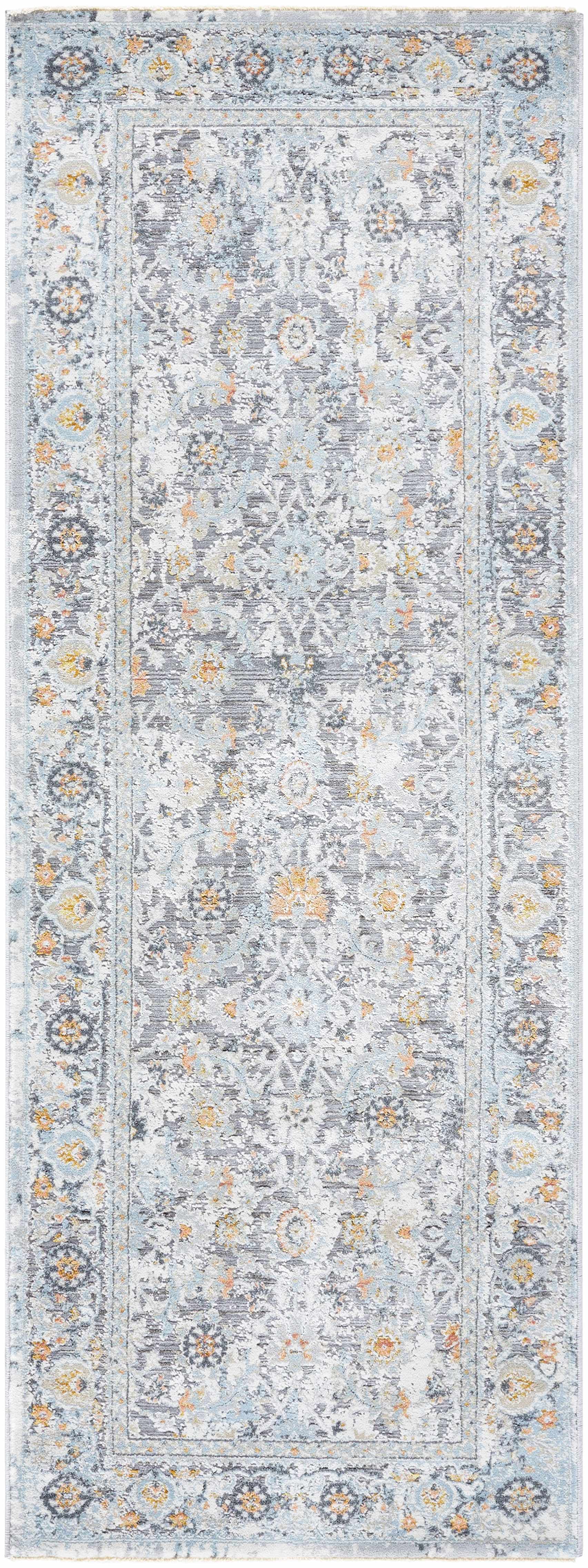 Finn Silver Blue Area Rug - Clearance by Boutique Rugs