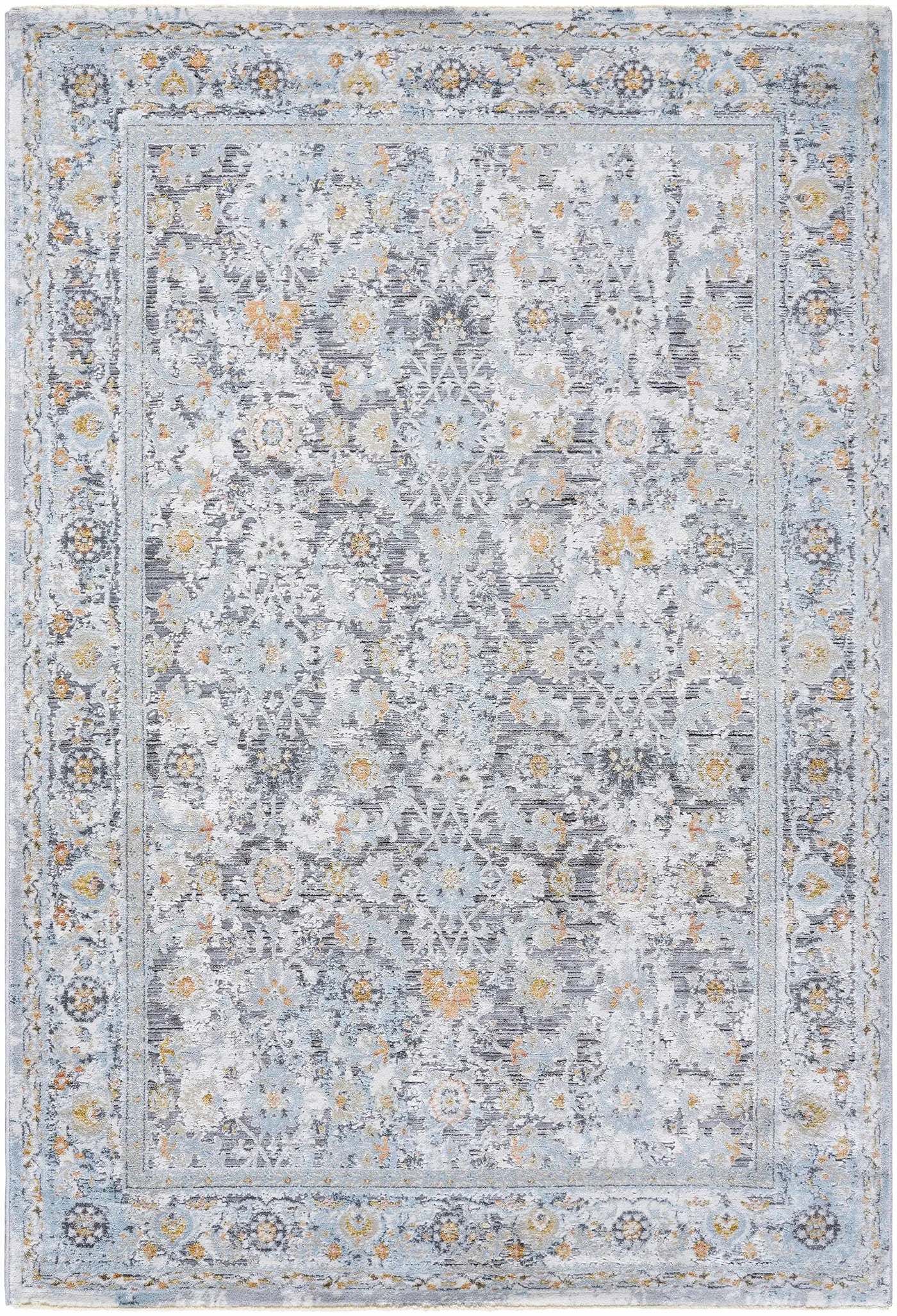 Finn Silver Blue Area Rug - Clearance by Boutique Rugs