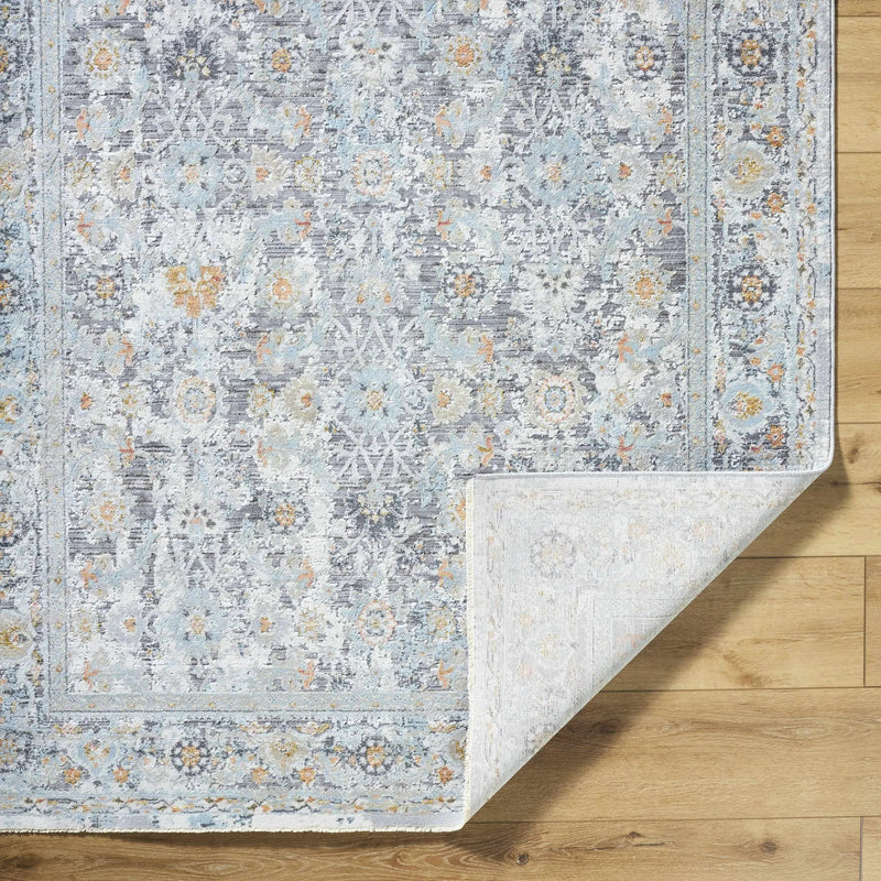 Finn Silver Blue Area Rug - Clearance by Boutique Rugs