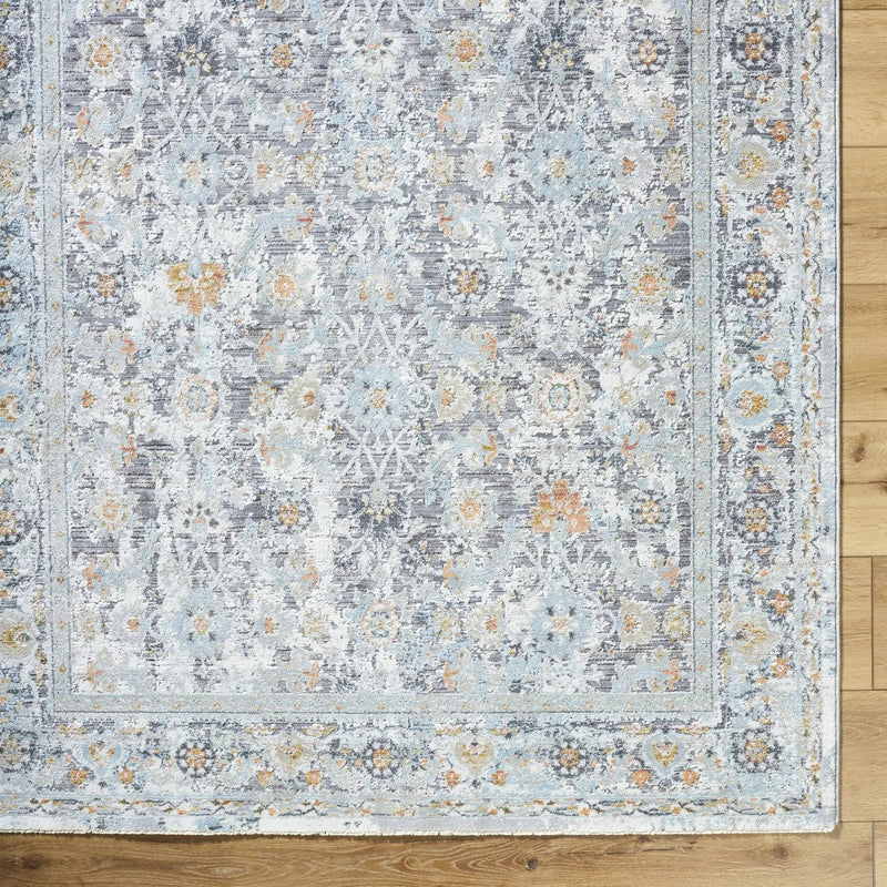 Finn Silver Blue Area Rug - Clearance by Boutique Rugs