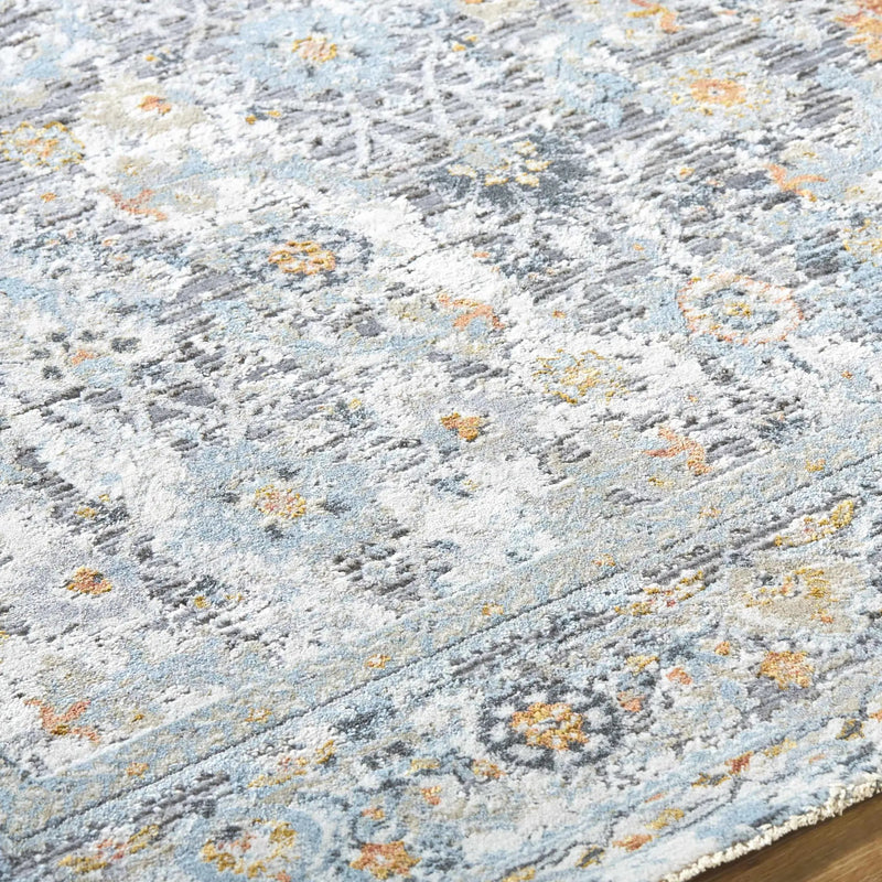 Finn Silver Blue Area Rug - Clearance by Boutique Rugs