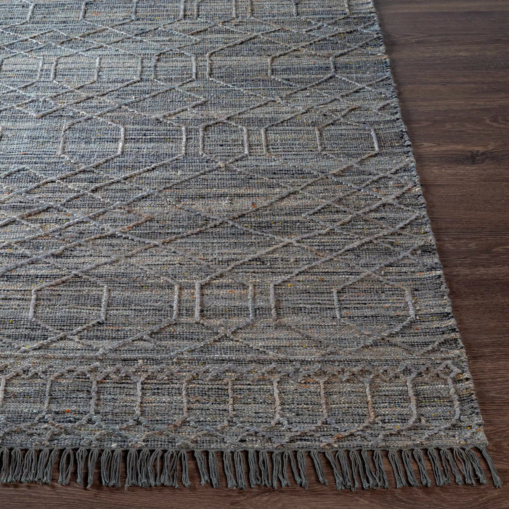 Manby Black Jute&Wool Area Carpet Area Rug - Clearance by Boutique Rugs