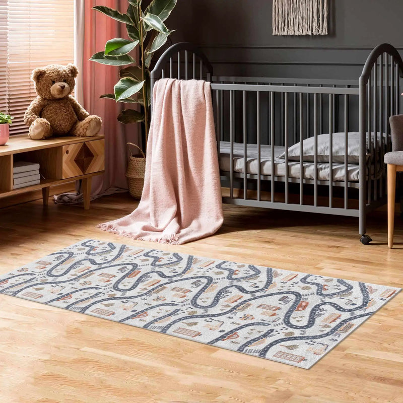 Mave Roads Washable Rug for Kids by Boutique Rugs