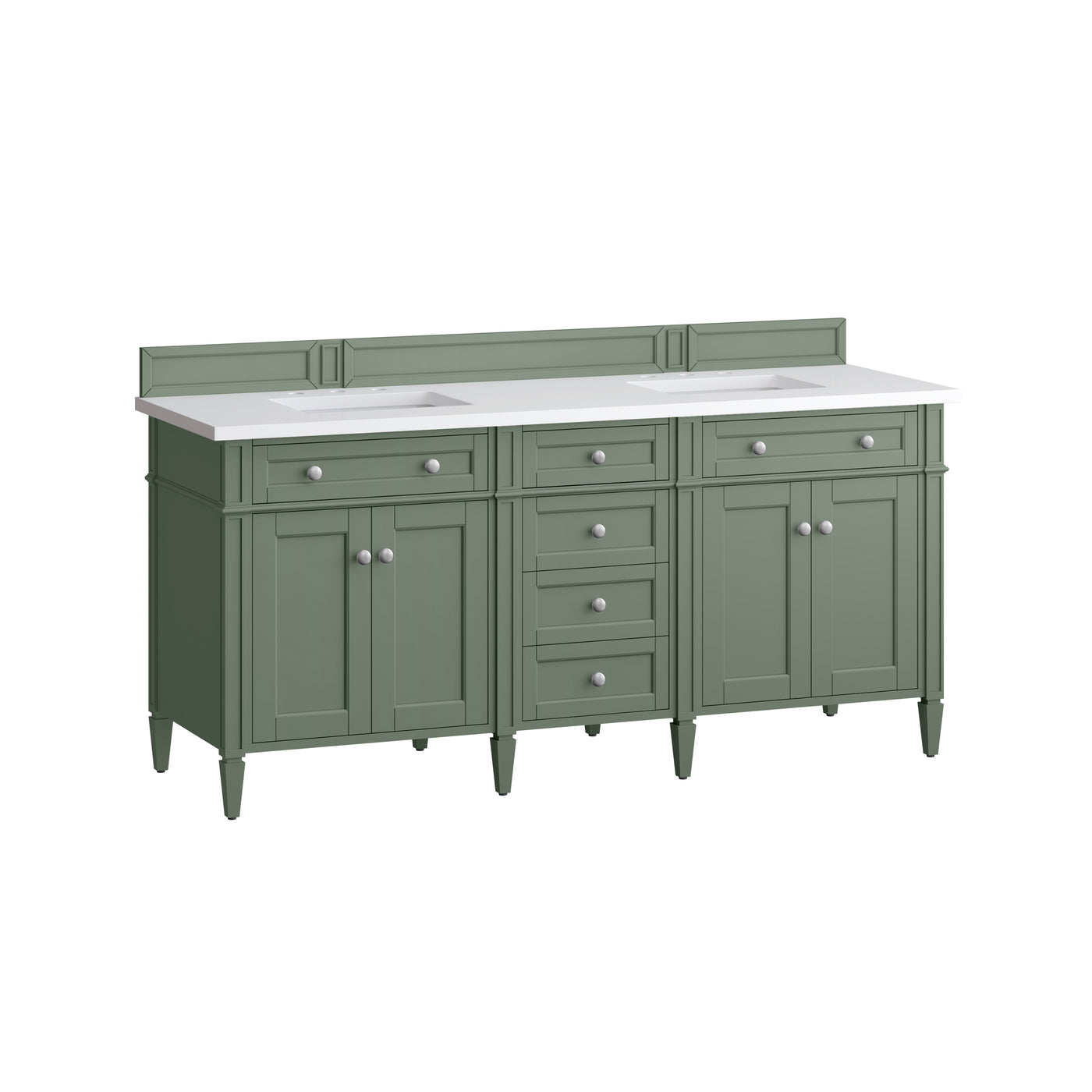 James Martin Brittany 72" Double Bathroom Vanity, Smokey Celadon by James Martin