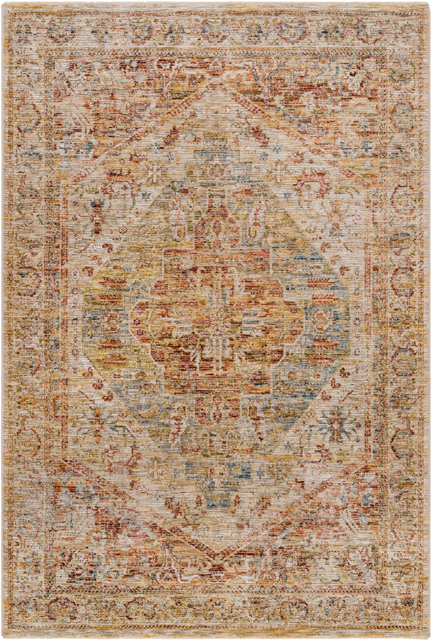 Alois Rust Rich Textured Traditional Rug by Boutique Rugs