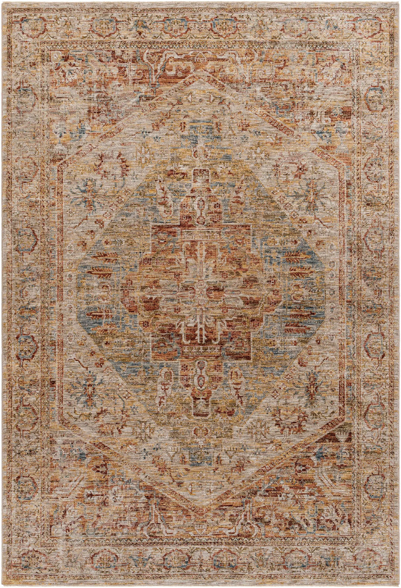 Alois Rust Rich Textured Traditional Rug by Boutique Rugs