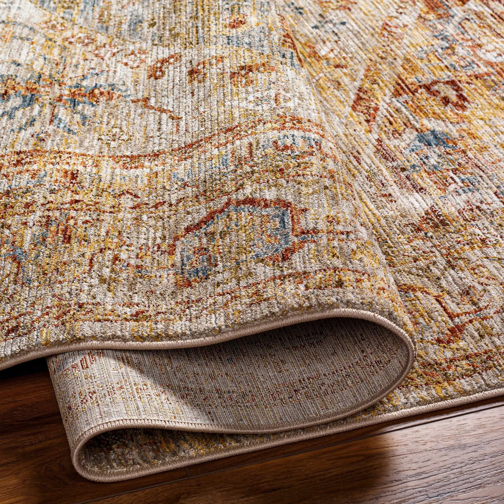 Alois Rust Rich Textured Traditional Rug by Boutique Rugs
