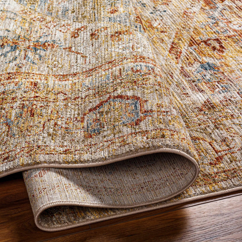 Alois Rust Rich Textured Traditional Rug by Boutique Rugs