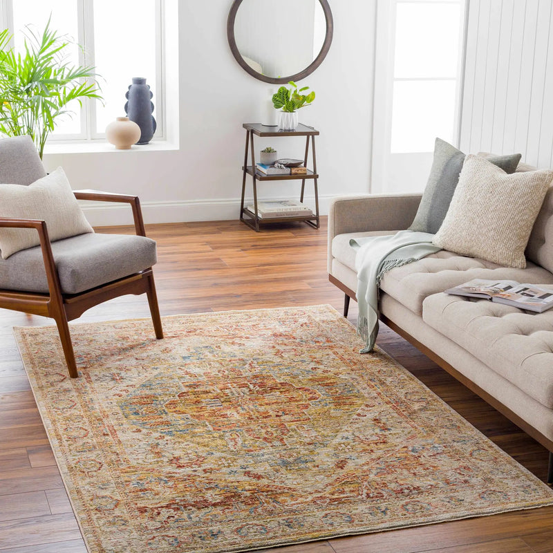 Alois Rust Rich Textured Traditional Rug by Boutique Rugs