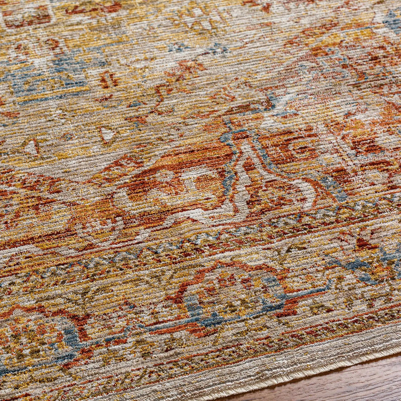 Alois Rust Rich Textured Traditional Rug by Boutique Rugs