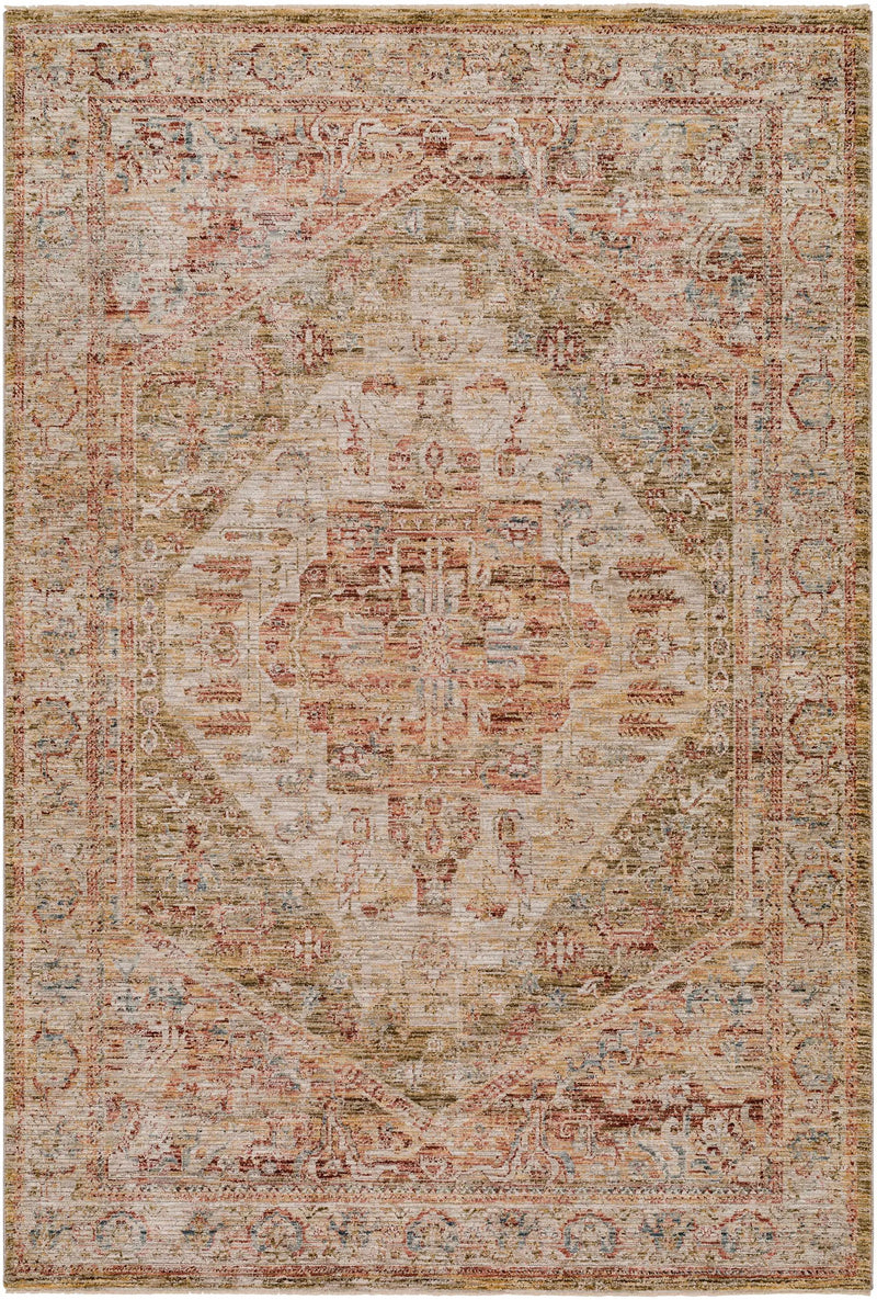 Alois Tan Rich Textured Traditional Rug by Boutique Rugs