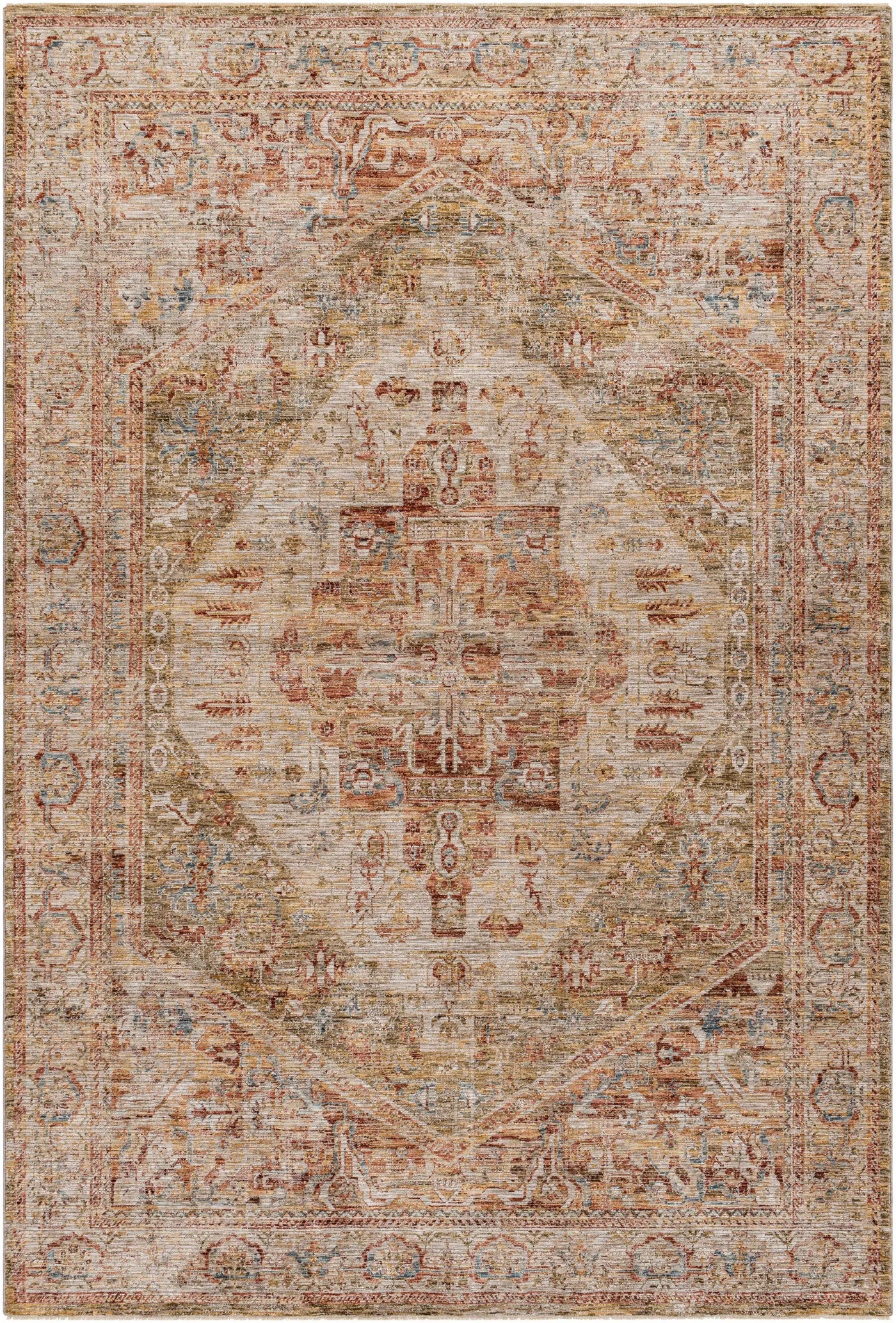 Alois Tan Rich Textured Traditional Rug by Boutique Rugs
