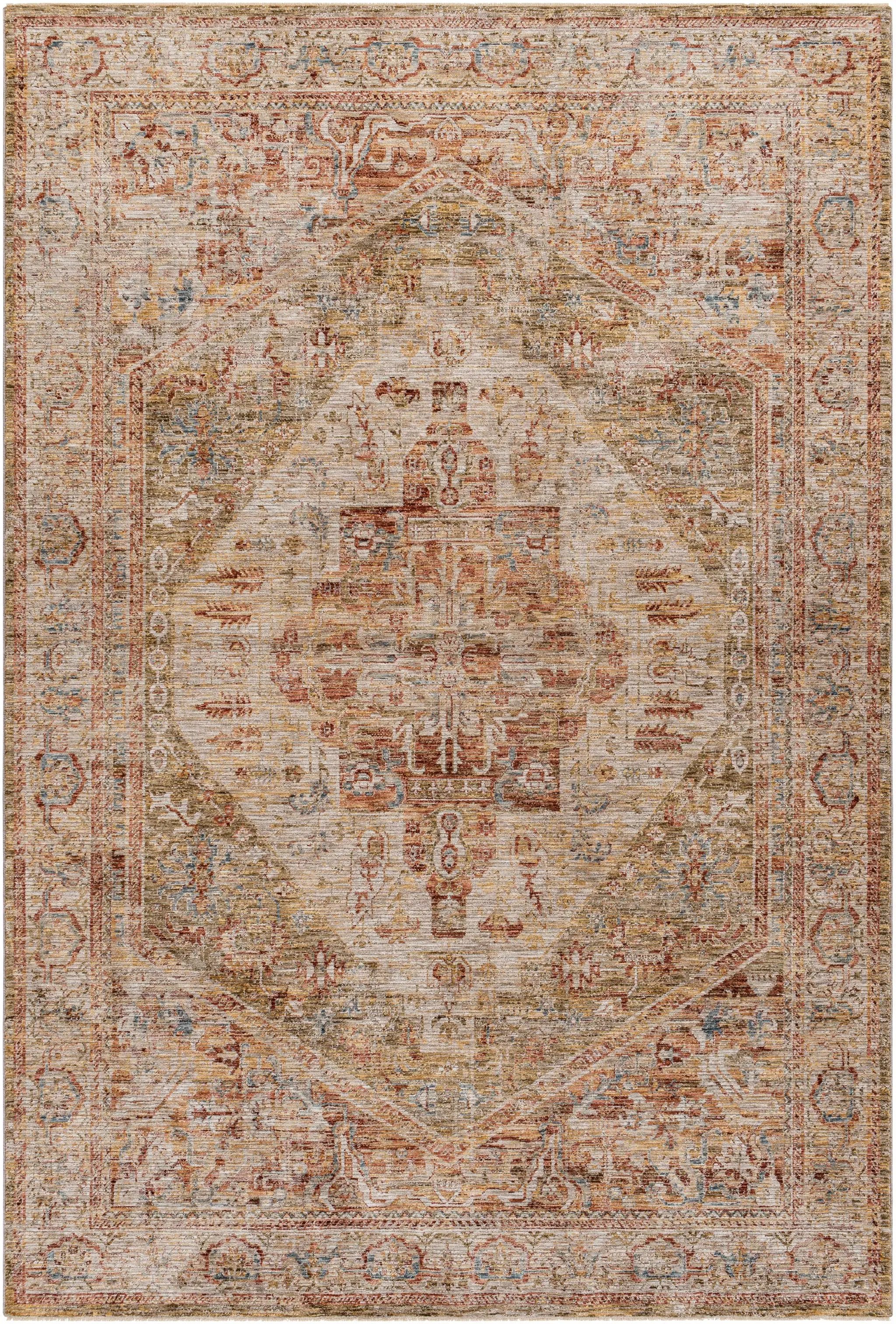 Alois Tan Rich Textured Traditional Rug by Boutique Rugs