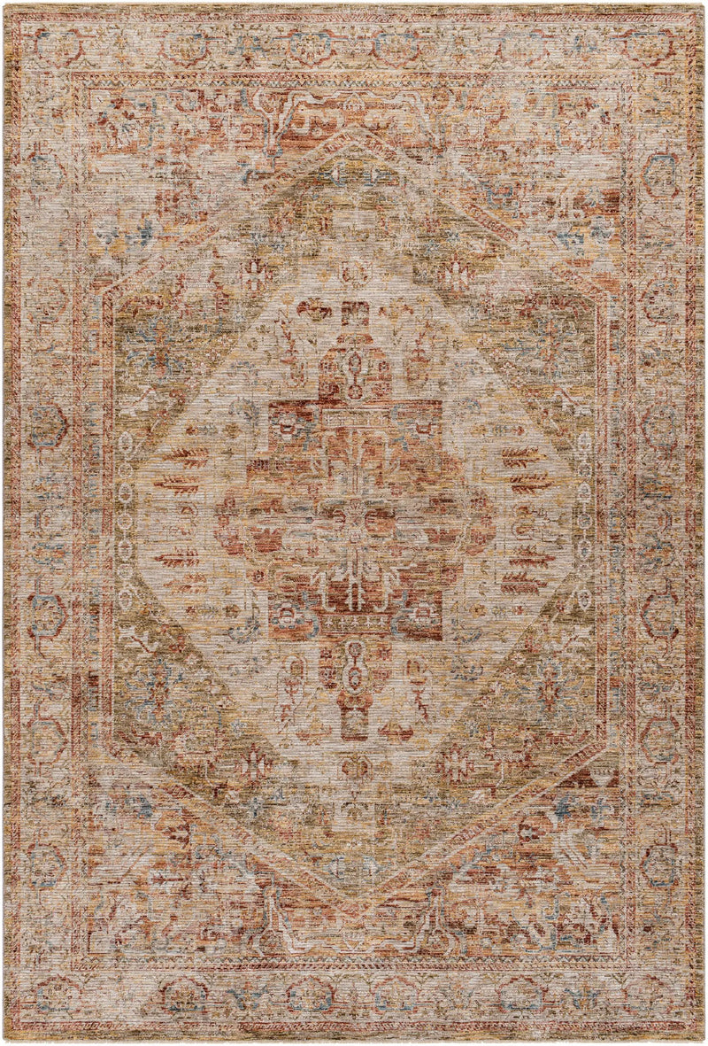 Alois Tan Rich Textured Traditional Rug by Boutique Rugs