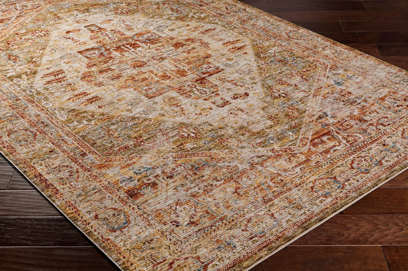 Alois Tan Rich Textured Traditional Rug by Boutique Rugs