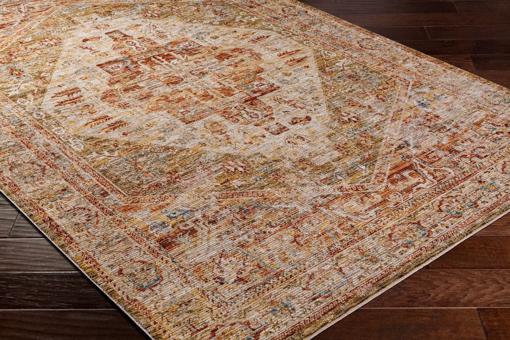 Alois Tan Rich Textured Traditional Rug by Boutique Rugs