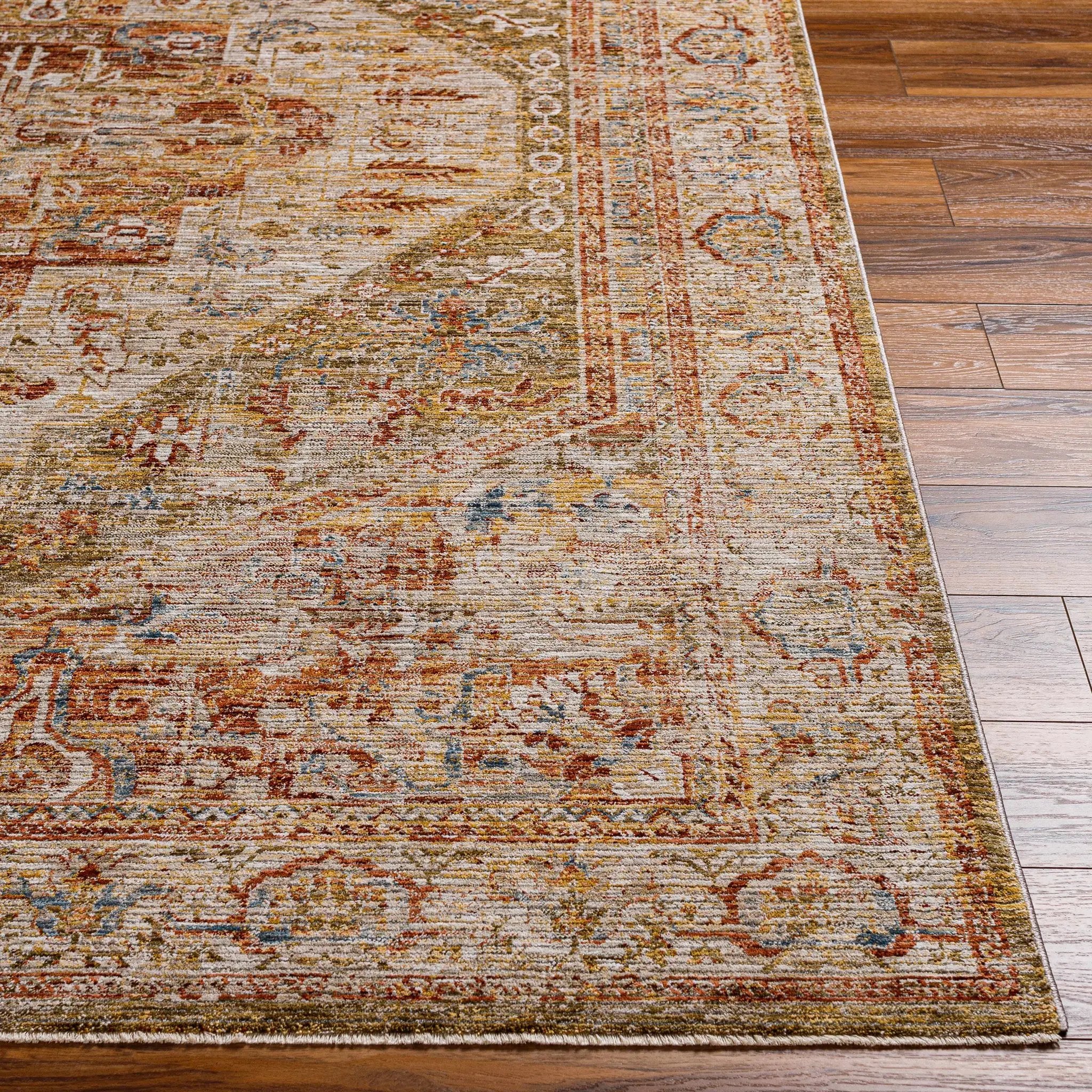 Alois Tan Rich Textured Traditional Rug by Boutique Rugs