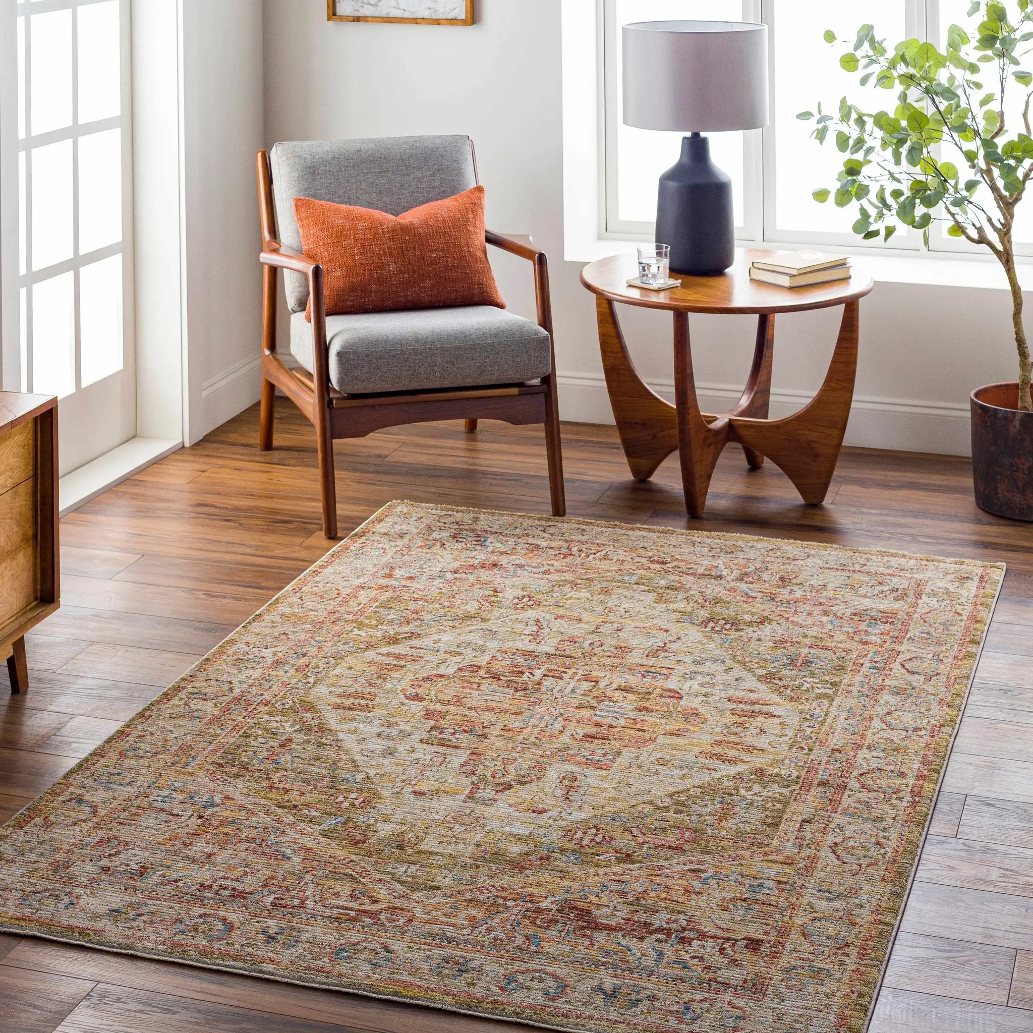 Alois Tan Rich Textured Traditional Rug by Boutique Rugs