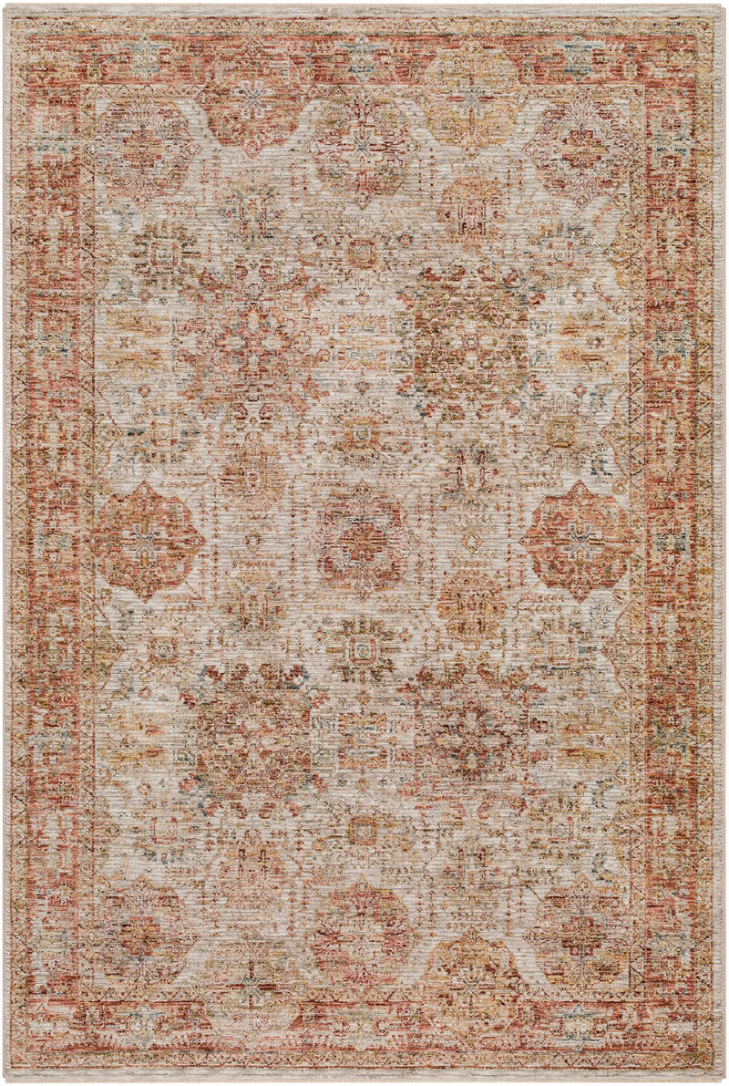 Ange Rust Rich Textured Traditional Rug by Boutique Rugs