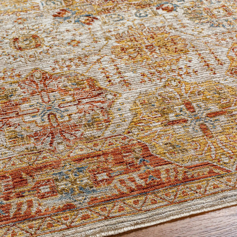 Ange Rust Rich Textured Traditional Rug by Boutique Rugs