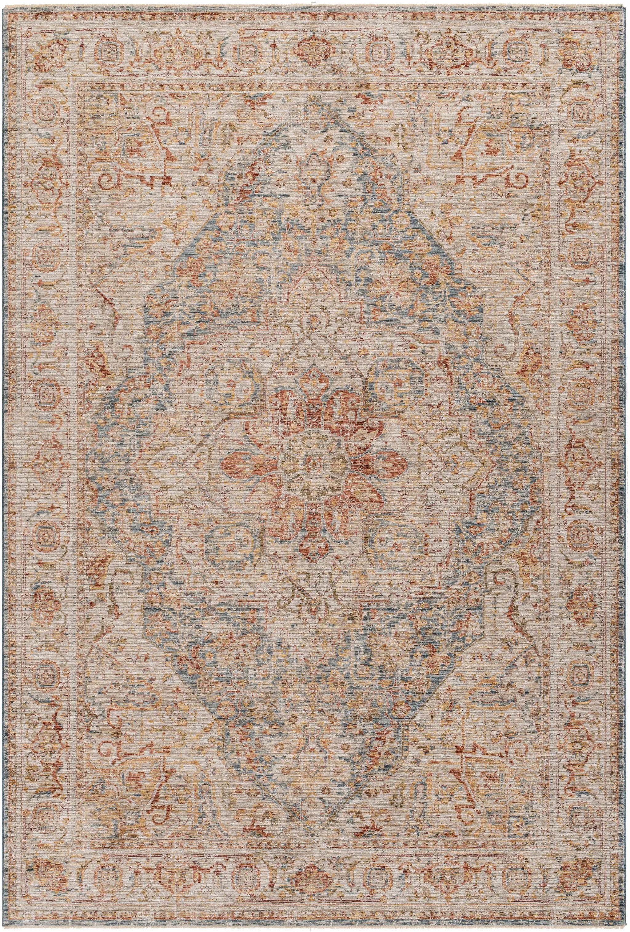 Cress Tan Rich Textured Traditional Rug by Boutique Rugs