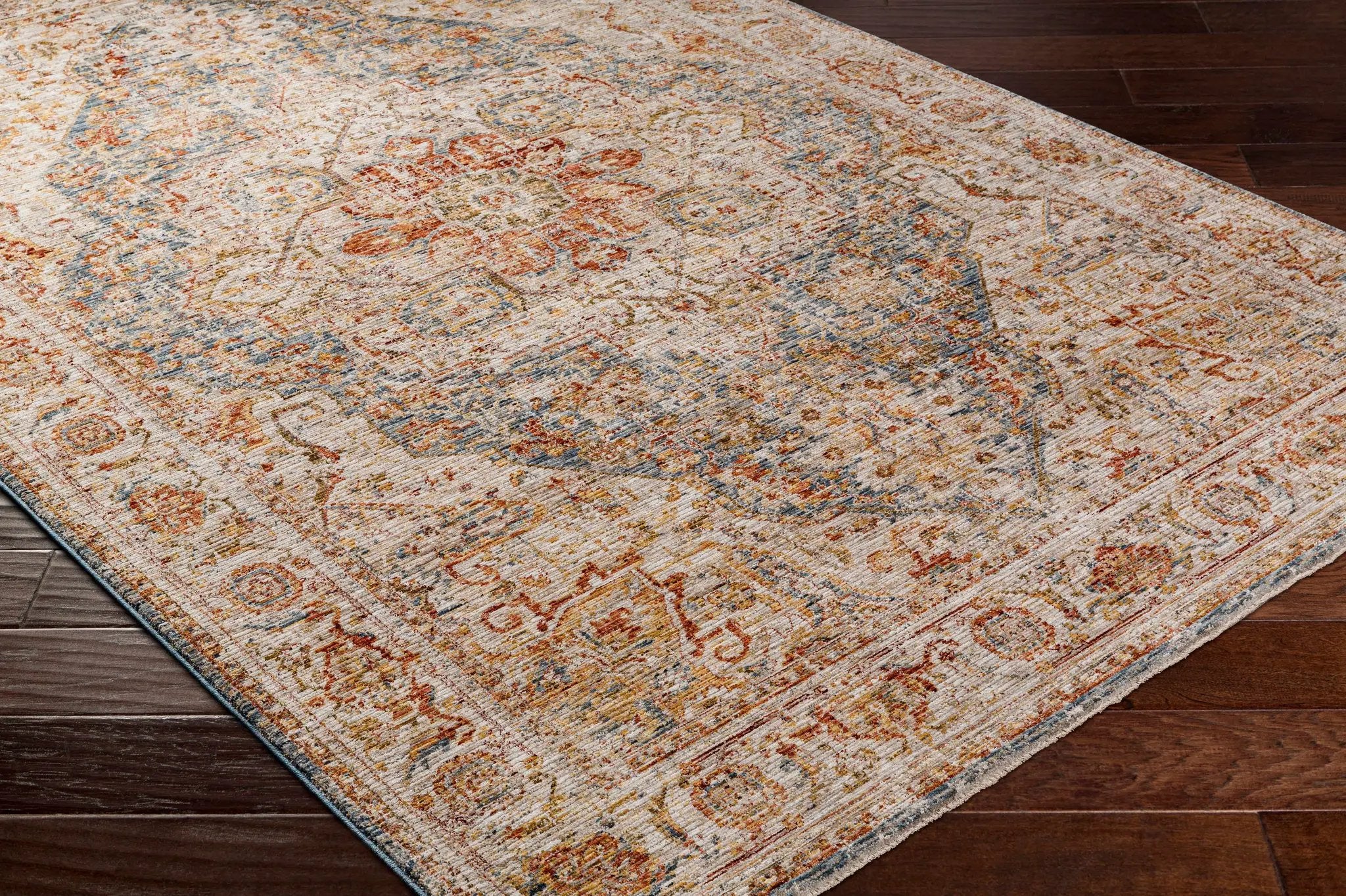 Cress Tan Rich Textured Traditional Rug by Boutique Rugs